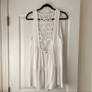 White Billabong cutout swimsuit coverup S